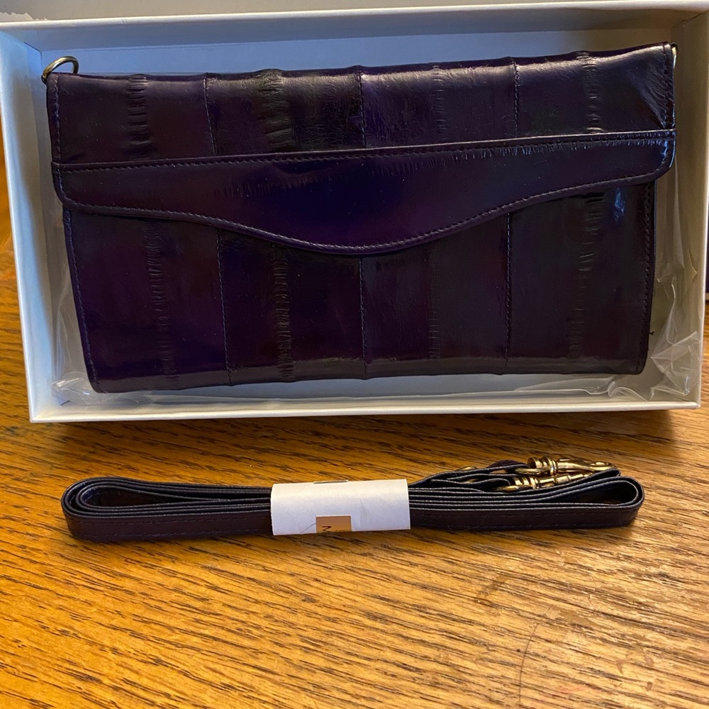 Elegant black Clutch with Strap